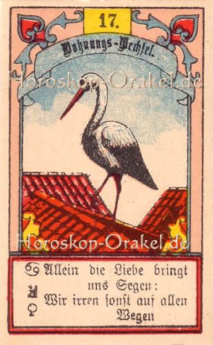 Gustav Kühn Wahrsagekarten der Storch