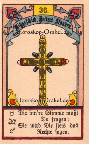 Gustav Kühn Wahrsagekarten das Kreuz
